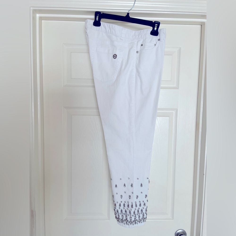 Michael Kors Embellished White Jeans